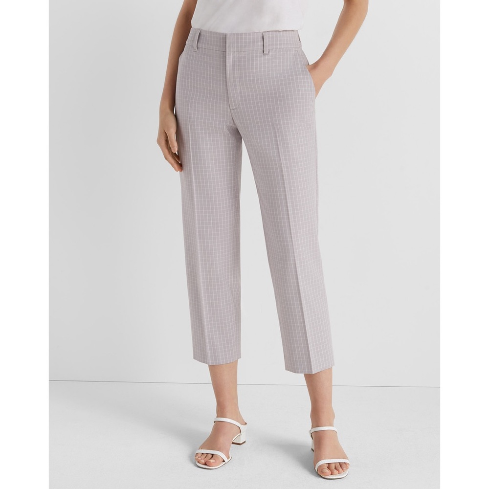 NWT Club Monaco Matie Slim Crop Grid Pants 12